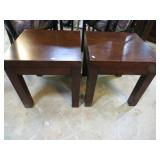 PAIR-- END TABLES -- 16 1/2"W X 16 3/4"L X 17 3/4"