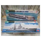 US CVE-9 BOGUE & CA-35 INDIANAPOLIS SHIP MODELS