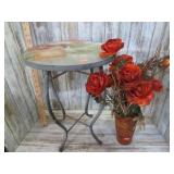 PLANT STAND & ARTIFICIAL FLOWERS