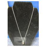 STERLING SILVER CHAIN & PENDANT -- 7.8gms