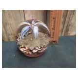 SIGNED ART GLASS PAPERWEIGHT