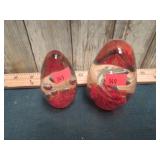 2--  ART GLASS PAPERWEIGHTS