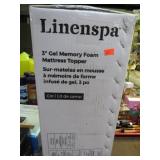 LINENSPA 3" MEMORY FOAM MATTRESS TOPPER 31" X 74"