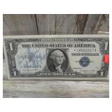 $1 STAR NOTE SILVER CERTIFICATE -HAS WRITING ON IT