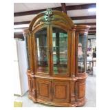 VERY NICE ORNATE CHINA HUTCH (2 PC)