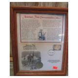 AMERICAS FIRST COMMEMORATIVE COIN & POSTMARK SET