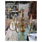BRASS CHANDELIER LIGHT FIXTURE