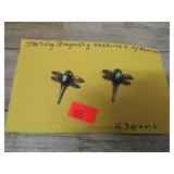 STERLING DRAGONFLY EARRINGS -- 4.3gms