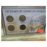 120 YEARS OF AMERICAN NICKELS COIN SET