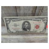 1963 SERIES $5 RED SEAL NOTE
