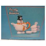 DEPT 56 FROSTY THE SNOWMAN TEA SET - MINUS 1 CUP