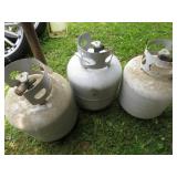 3-- EMPTY 20 lb PROPANE TANKS