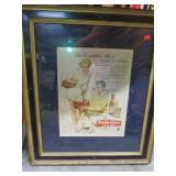 FRAMED BUDWEISER BEER PRINT