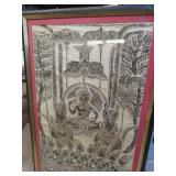 THAILAND DEITY TEMPLE RUBBING WALL ART