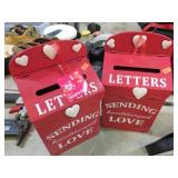 2-- DECORATIVE METAL LETTER BOXES