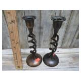 PAIR-- CANDLE HOLDERS