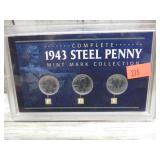 1943 STEEL PENNY MINT MARK COIN SET