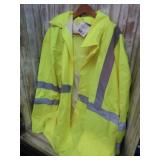 SAFETY YELLOW RAIN COAT -- 4X