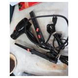HAIR DRYER, IRON & OUTLET STRIP