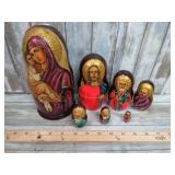 RUSSIAN RELIGIOUS ICON NESTING DOLLS