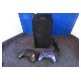 XBOX X VIDEO GAME CONSOLE & 2 CONTROLLERS