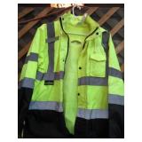 RADWEAR SAFETY YELLOW WORK COAT & SHIRT -- M