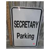 SECRETARY PARKING SIGN