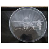 ETCHED ENGRAVED GLASS PLAQUE