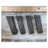 4-- MILITARY CHECKMATE 9mm PISTOL MAGAZINES