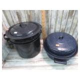 ENAMELED POT & STEAMER