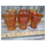 6-- CARNIVAL GLASS CUPS