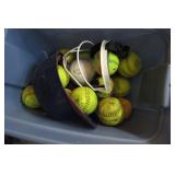 TUB LOT -- SOFTBALLS
