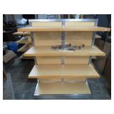 STORE DISPLAY W/ MOVEABLE SHELVES & EXTRA BRACKETS