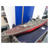 55 1/2" LONG USS MISSOURI SHIP MODEL  MADE OF WOOD