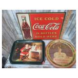 COCA COLA TRAYS & SIGN