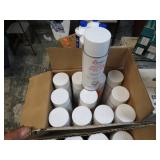 12 CANS-- FLAT WHITE SPRAY PAINT