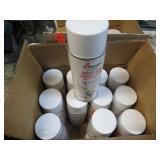 12 CANS-- FLAT WHITE SPRAY PAINT