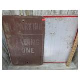 FAINT -- NO PARKING & BLANK SIGNS