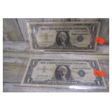 2-- $1 STAR NOTE SILVER CERTIFICATES