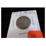 1976-S SEATED LIBERTY QUARTER