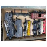MARX MODEL TRAIN ENGINE, TENDER & TIN CARS