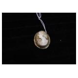 1 1/4" X 1" 12kt GOLD FILLED CAMEO PIN / PENDANT