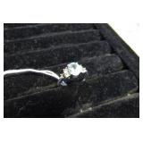 STERLING SILVER JAMES AVERY RING W/ AQUAMARINE STN