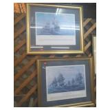 NAVAL ACADEMY & DEPT OF NAVY SAILING SHIP PRINTS