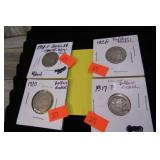 1913-P, 1926, 1920 & 1917-P BUFFALO NICKELS