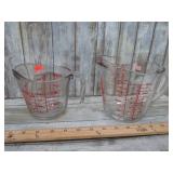 2-- ANCHOR HOCKING MEASURING CUPS