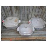 CORNING CORN FLOWER BAKING DISHES