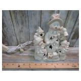 LIGHT-UP SNOWMAN FIGURINE