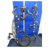 METAL LIZARD WALL DECOR