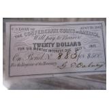 $20 CONFEDERATE STATES LOAN NOTE